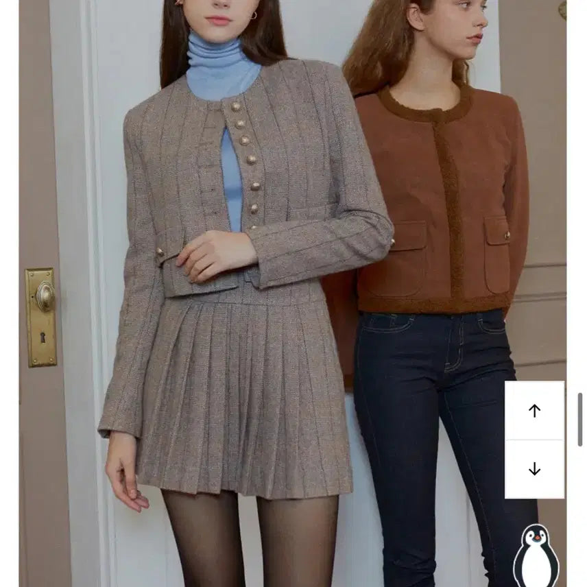 [BUNJANG] Ivana Helsinki Loa Herringbone Check Jacket Set / 이바나헬싱키 로아 loa 체크 헤링본 자켓 세트
