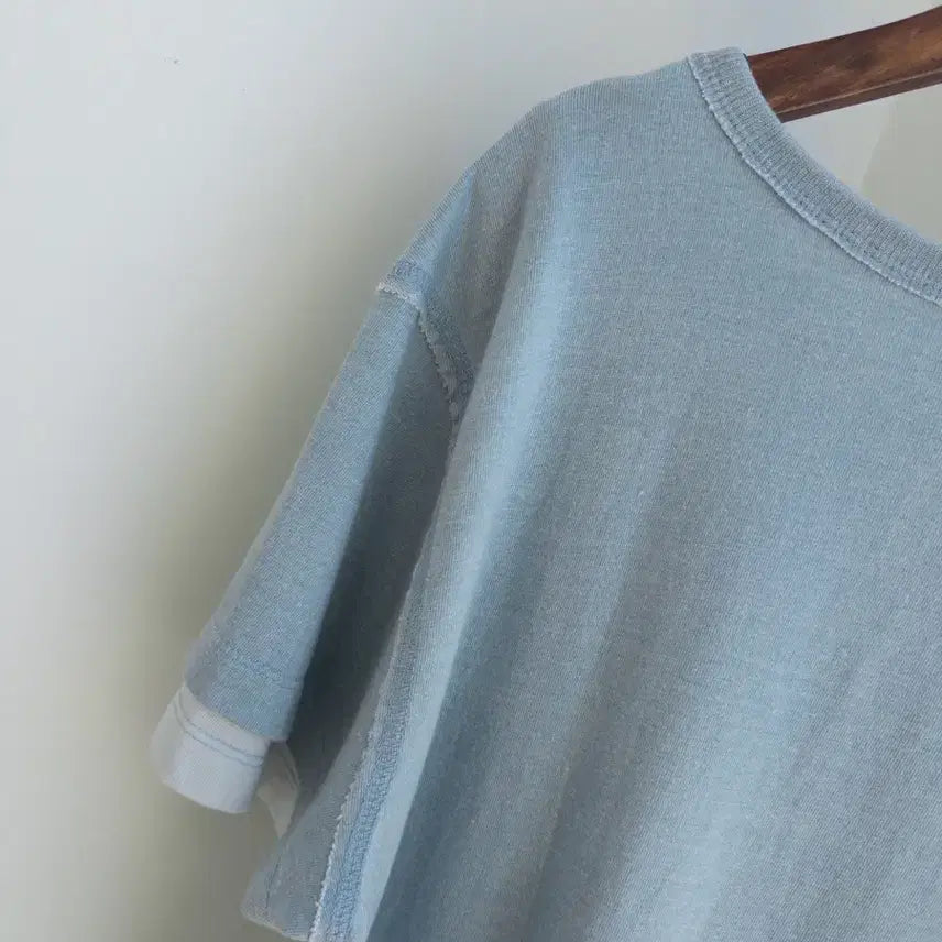 [SOLD OUT] 교신안함)워싱 코튼 레이어드 티셔츠