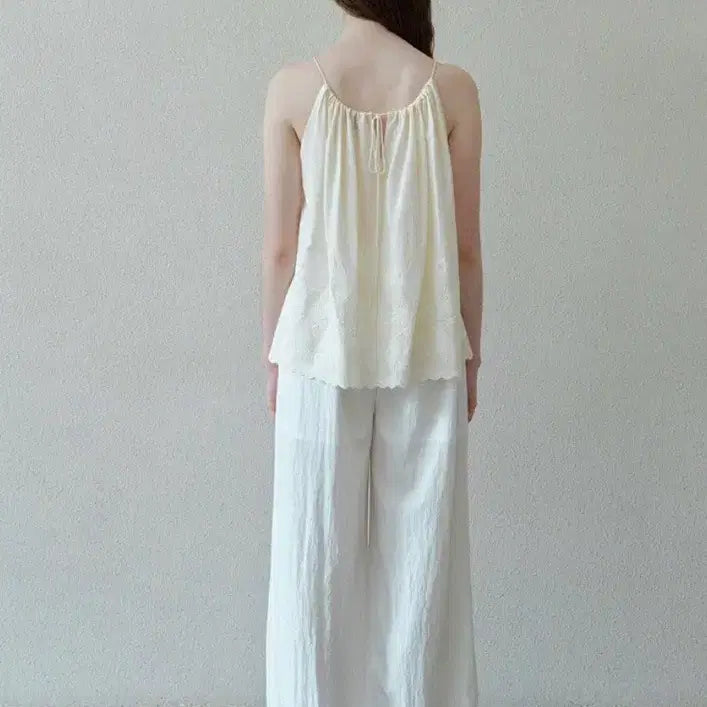 [BUNJANG] Lace Scallop Blouse (Light Yellow) / 레이스 스칼랩 블라우스(라이트 옐로우)
