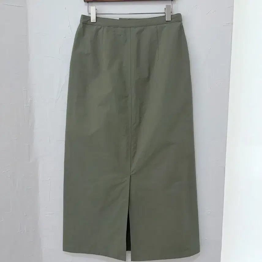[BUNJANG] Unbranded Khaki String Long Skirt / 교신안함)카키 스트링 롱 스커트