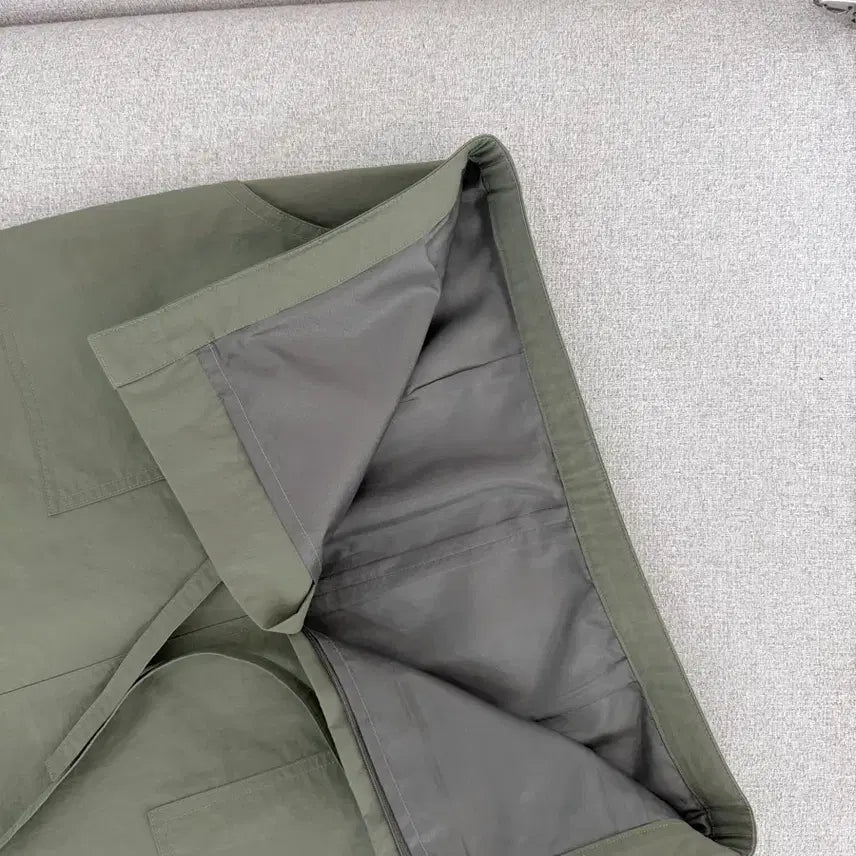 [BUNJANG] Unbranded Khaki String Long Skirt / 교신안함)카키 스트링 롱 스커트