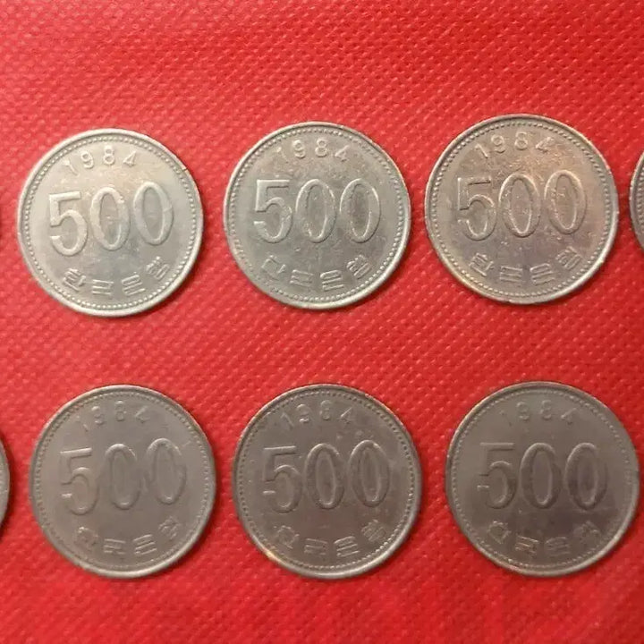 [BUNJANG] 1984 500 Won Coin Bundle / 1984년 500원 동전 10개일괄