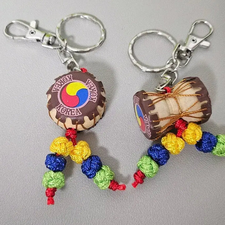 [BUNJANG] Korean Traditional Drum and Taegeuk Keychain Set / 한국 전통 북/태극 키링 세트