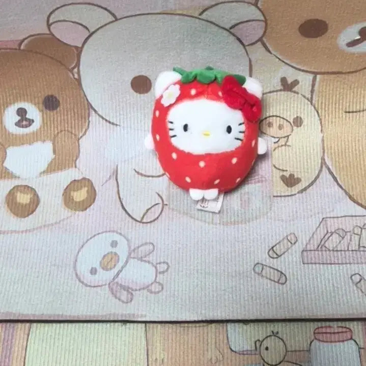 [BUNJANG] Hello Kitty Strawberry Doll Keyring / 고전 헬로키티 딸기 인형 키링
