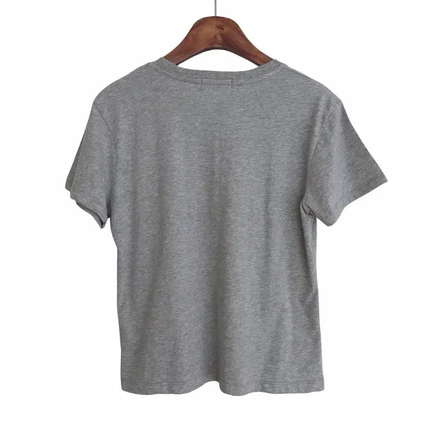 [BUNJANG] Gray Lettering Short Sleeve T-shirt / 교신안함)그레이 레터링 반팔 티셔츠
