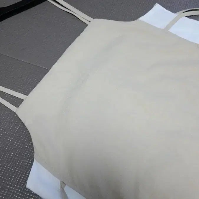 [BUNJANG] Layered Sleeveless Dress Beige / 레이어드 나시 원피스 베이지 새상품