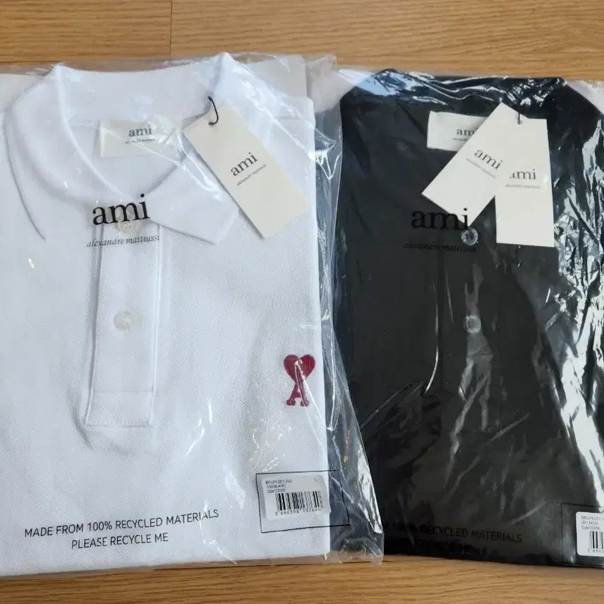 [BUNJANG] Ami Polo PK T-shirt Set / 1+1) 아미 폴로 타라 pk  2장 셋트