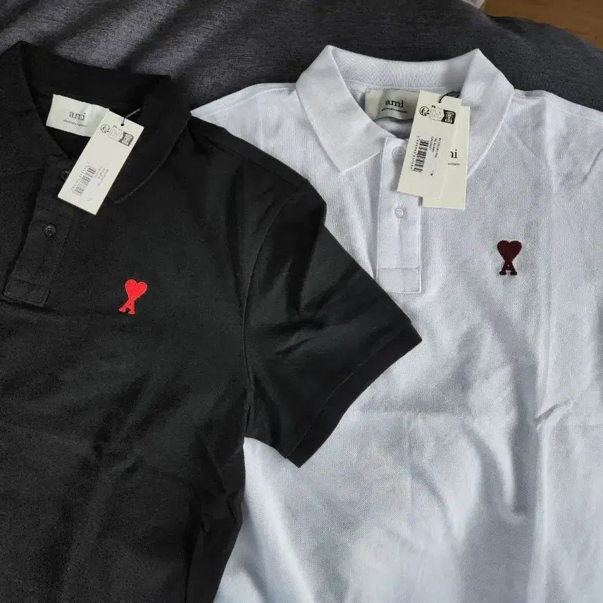 [BUNJANG] Ami Polo PK T-shirt Set / 1+1) 아미 폴로 타라 pk  2장 셋트