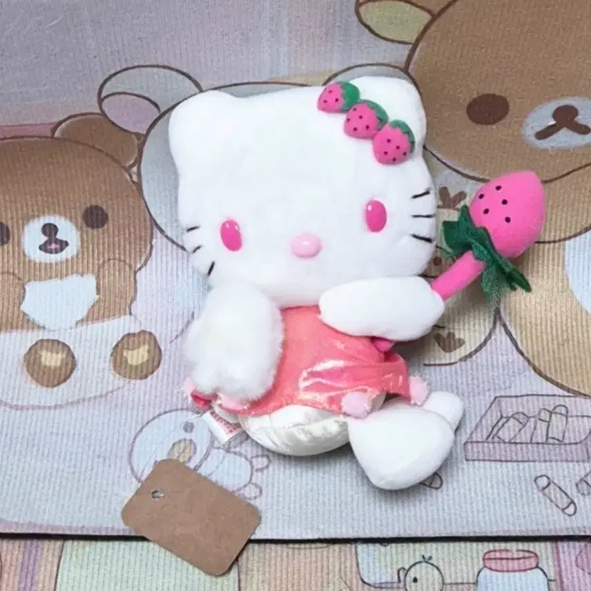 [BUNJANG] Hello Kitty Strawberry Doll Keyring / 고전 헬로키티 딸기 인형 키링