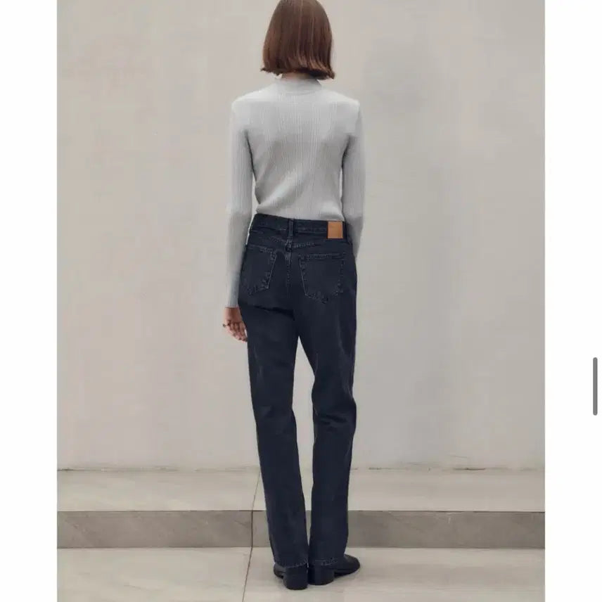[BUNJANG] Loeuvre Corn Straight Denim Black S / 루에브르 콘 스트레이트 데님 블랙s