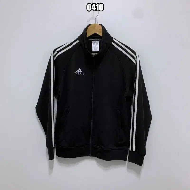 [BUNJANG] Adidas Classic Three-Stripe Black Track Top Jacket / S 아디다스 클래식 삼선 블랙 트랙탑 져지 자켓
