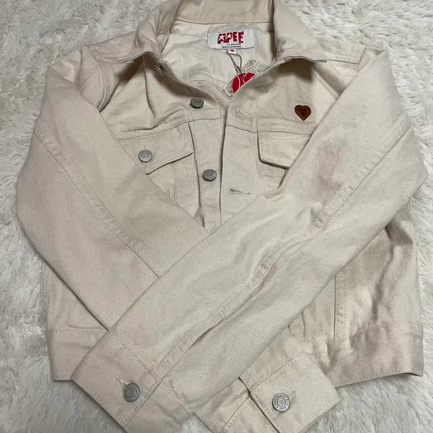[BUNJANG] APEE Denim Jacket Ivory / APEE 데님자켓 아이보리
