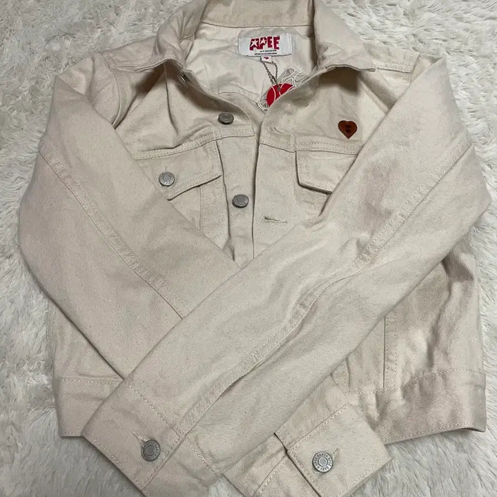 [BUNJANG] APEE Denim Jacket Ivory / APEE 데님자켓 아이보리