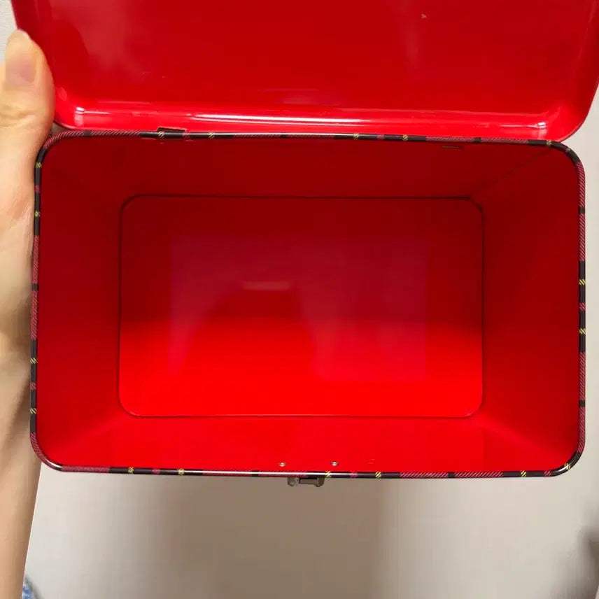 [BUNJANG] Vintage Hello Kitty Red Checkered Tin Case / 고전키티 사각 틴케이스 희귀매물 실물최고 상태좋음