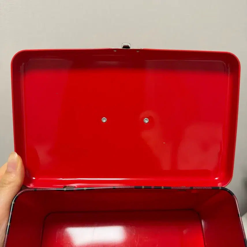 [BUNJANG] Vintage Hello Kitty Red Checkered Tin Case / 고전키티 사각 틴케이스 희귀매물 실물최고 상태좋음