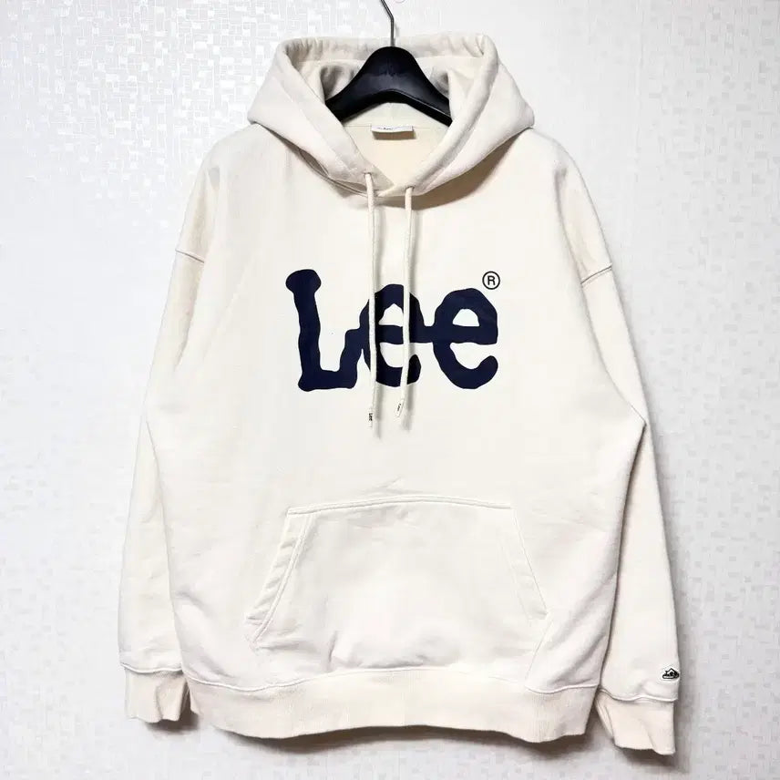 [BUNJANG] Lee Big Logo Hoodie Ivory / [M,95]Lee 빅로고 후드티 아이보리 오버핏