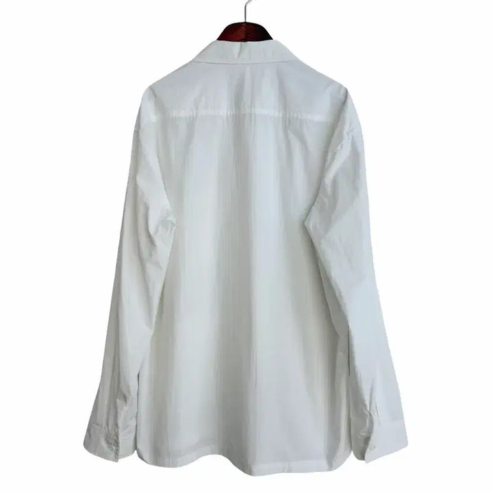 [SOLD OUT] 교신안함)루즈핏 포켓 나일론 셔킷-화이트 b급