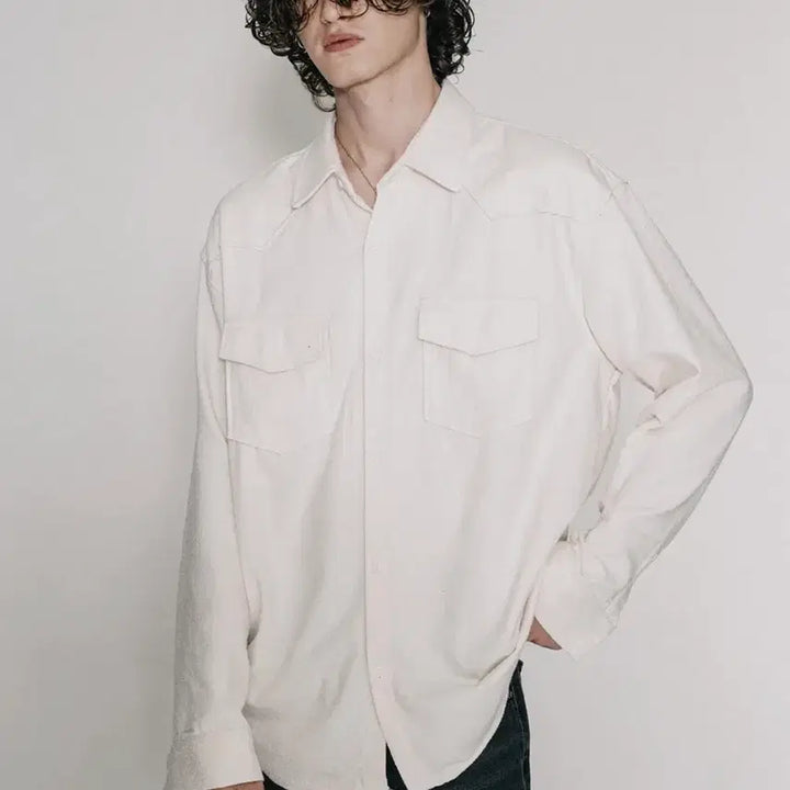 [BUNJANG] Vintage Western Shirt (Ivory) M / (미사용) 빈티지 웨스턴 셔츠 (아이보리) M