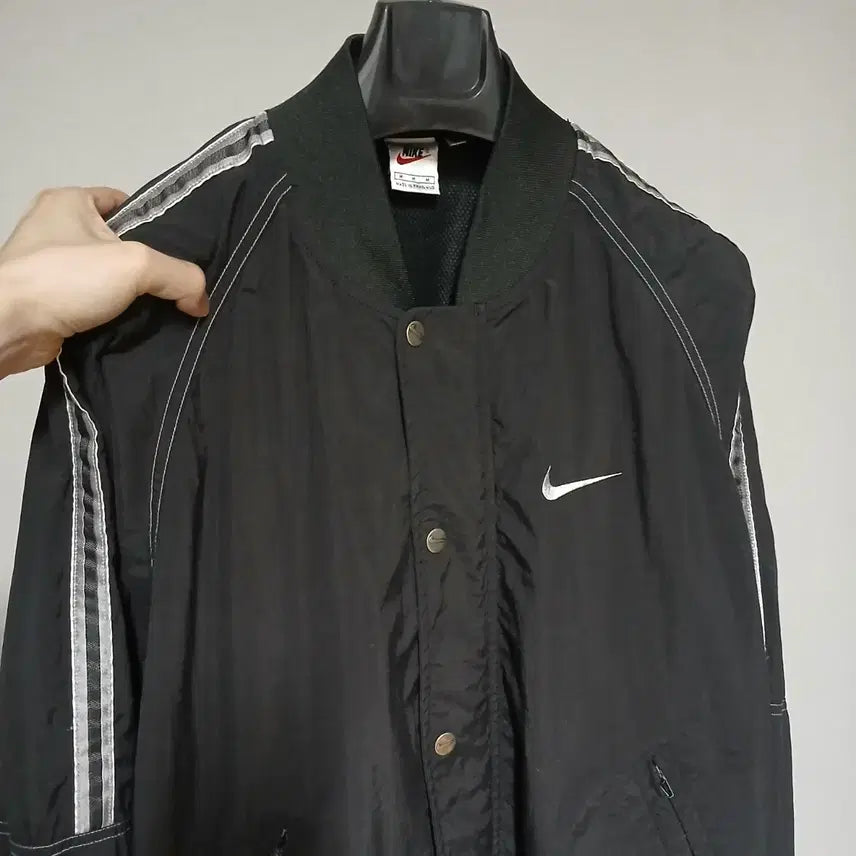 [BUNJANG] Nike 90s Old School Windbreaker Jacket / 나이키 NIKE 90년대 올드스쿨 바람막이 자켓 우븐 빈티지