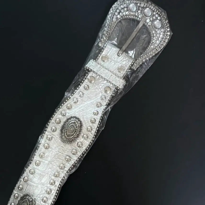[BUNJANG] Vintage Silver Studded Belt / 빈티지 쇠맛 실버 벨트 - !! 네고 가능