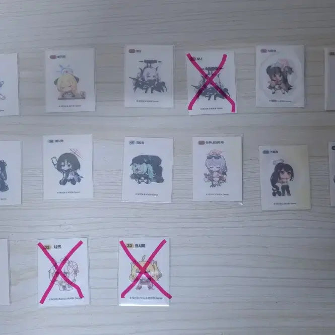 [BUNJANG] Blue Archive Ttibusil - 1st Edition Stickers (Individual/Bundle Set) / 블루 아카이브 띠부씰 1차 (개별/일괄)