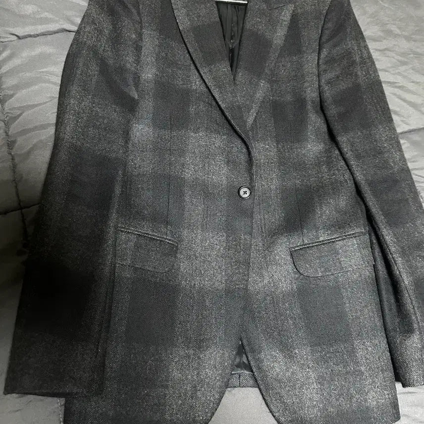 [BUNJANG] Alexander McQueen Checked Blazer Jacket Black 48 / 알렉산더 맥퀸 / 새상품 체크 블레이져 자켓 블랙 / 48
