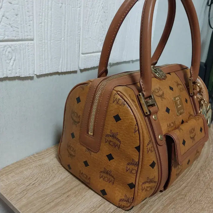 [BUNJANG] MCM Visetos Boston Bag Brown / MCM 비세토스 보스턴백 브라운(정품)