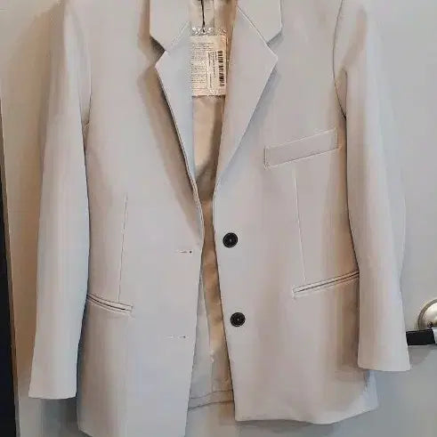 [BUNJANG] Stylenanda High-Quality Two-Button Boxy Jacket - Grey / 스타일난다 하이퀄리티 투버튼 박시자켓 그레이프리 택채새옷
