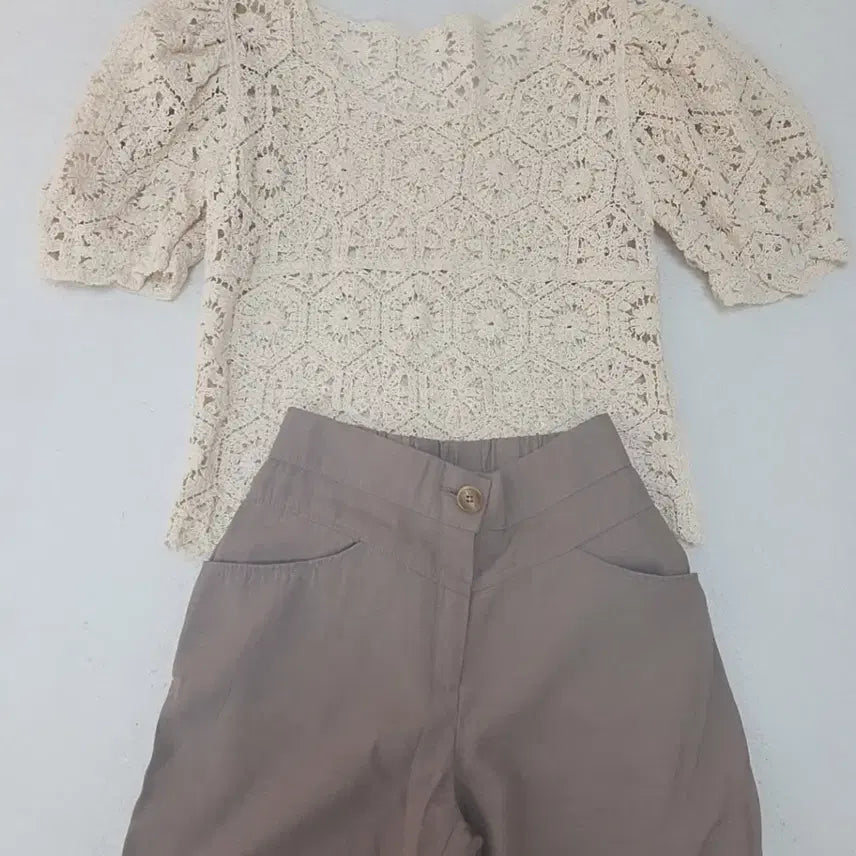 [BUNJANG] Unbranded High-Waist Shorts S / 진베이지 하이웨스트 반바지 S사이즈