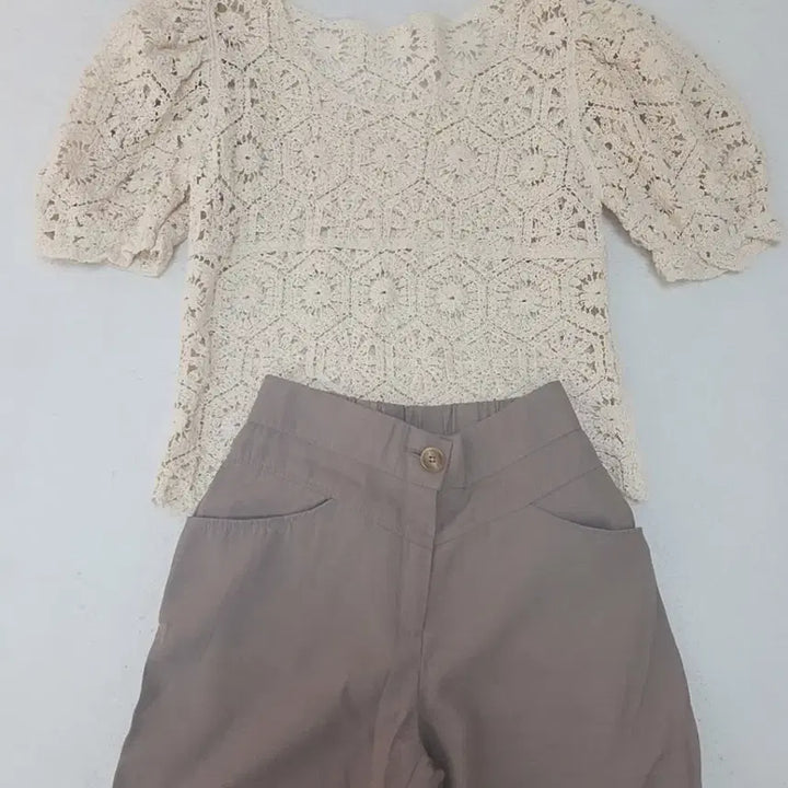 [BUNJANG] Unbranded High-Waist Shorts S / 진베이지 하이웨스트 반바지 S사이즈