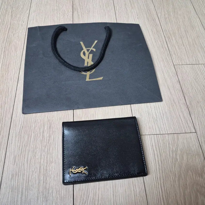 [BUNJANG] Saint Laurent Monogramme Cassandre Bi-fold Wallet Black / 생로랑 남성 반지갑