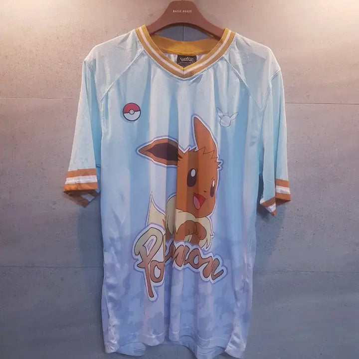 [BUNJANG] Pokemon Official Merchandise Jersey T-Shirt XL / 포켓몬. 오피셜 굿즈 정품. 저지 티셔츠!