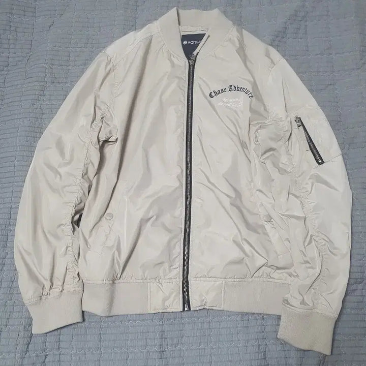 [BUNJANG] Hang Ten Beige Bomber Jacket L / 행텐 항공점퍼 L 베이지