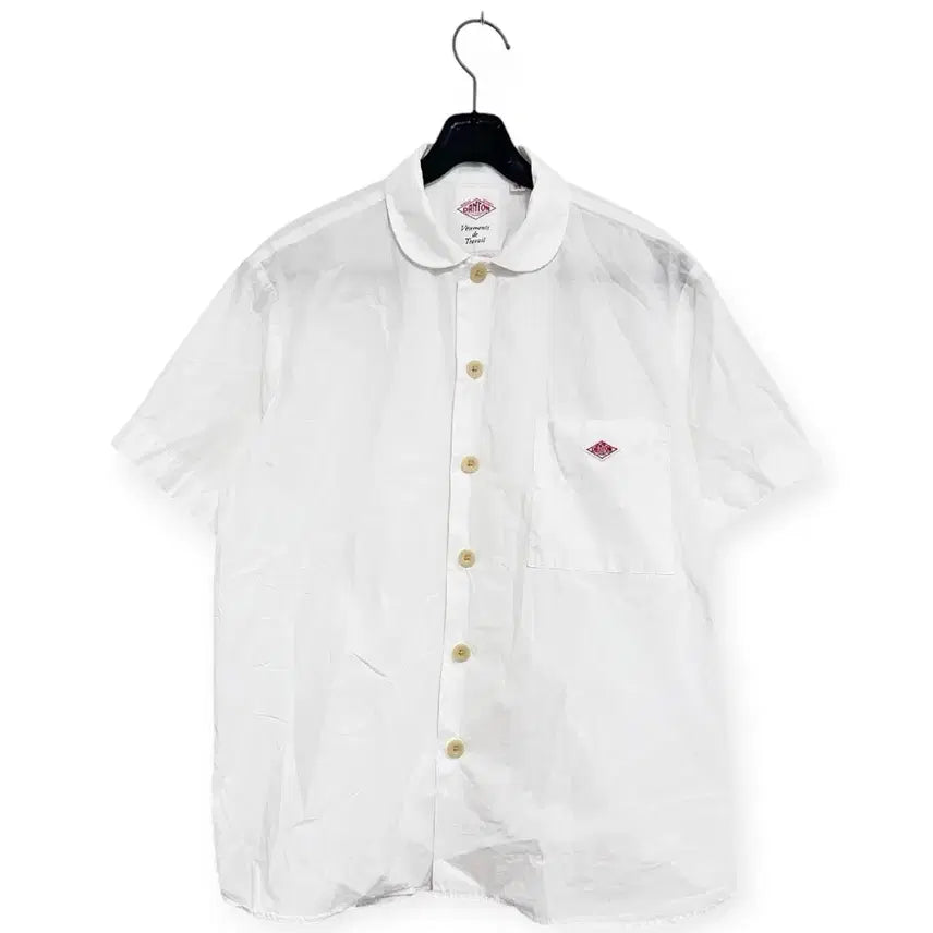 [BUNJANG] Danton White Short Sleeve Shirt / DANTON 단톤 화이트 반팔 셔츠