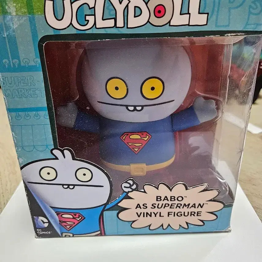 [BUNJANG] Uglydoll Babo Superman Vinyl Figure / 어글리돌 Babo 슈퍼맨 피규어 판매