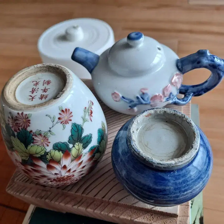 [BUNJANG] Korean Celadon Inkstone and Brush Holder Set / 연적 과  청채필세    도자기
