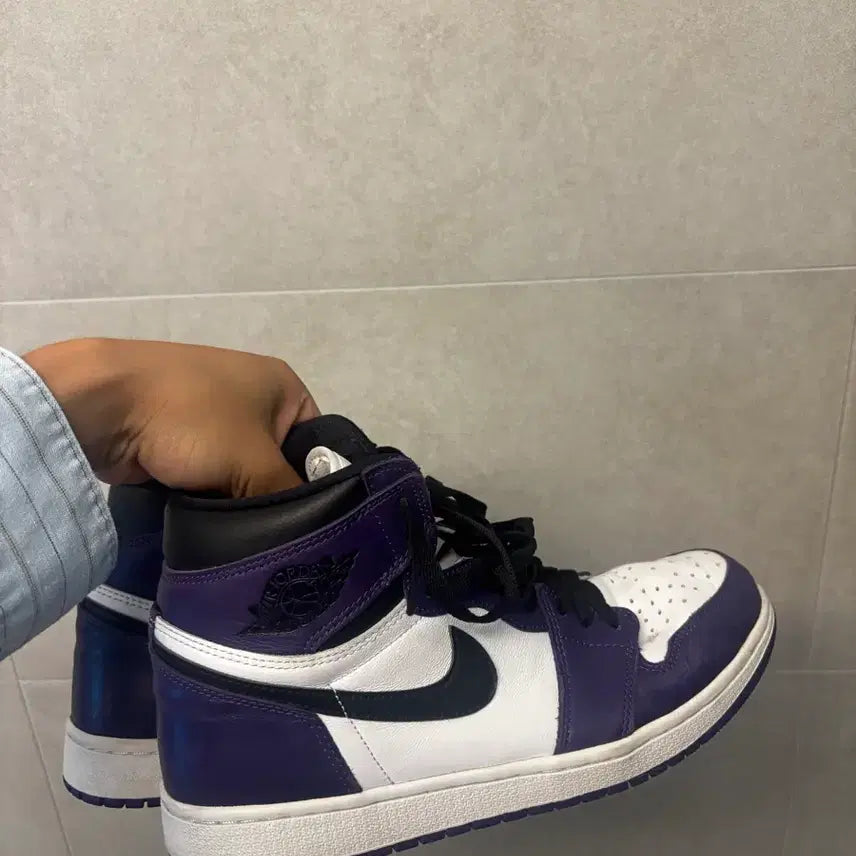 [BUNJANG] Nike Air Jordan 1 Retro High OG Court Purple 2020 / 280) 나이키 조던1 레트로 하이 OG 코트퍼플 2020