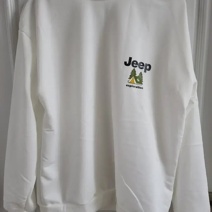 [BUNJANG] Jeep Logo Sweatshirt White Size 105 / Jeep 지프 맨투맨 화이트 105적당