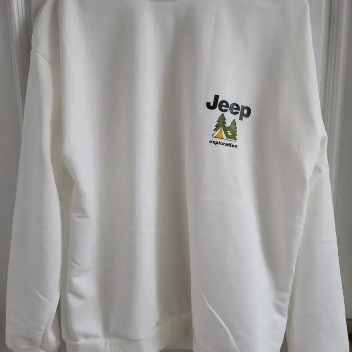 [BUNJANG] Jeep Logo Sweatshirt White Size 105 / Jeep 지프 맨투맨 화이트 105적당