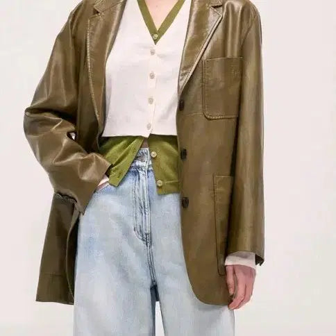 [BUNJANG] Time Leather Jacket / 타임 자켓