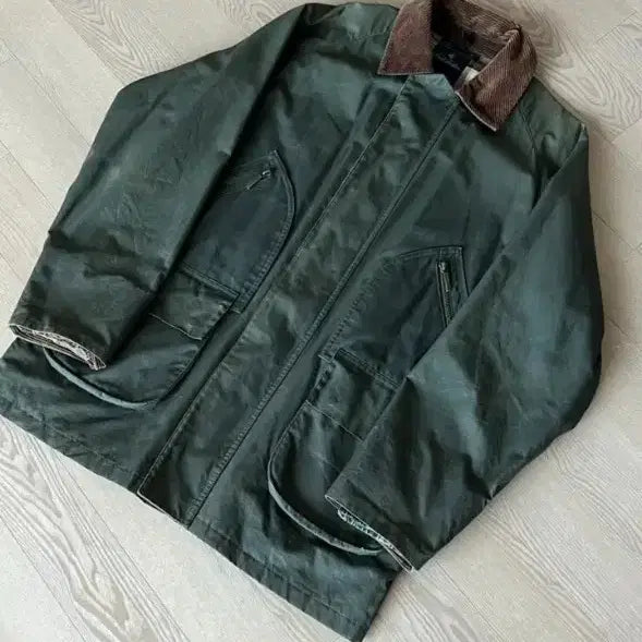 [BUNJANG] Brooks Brothers Waxed Jacket / [100]정품 브룩스브라더스 왁스자켓 바버 코듀로이 M
