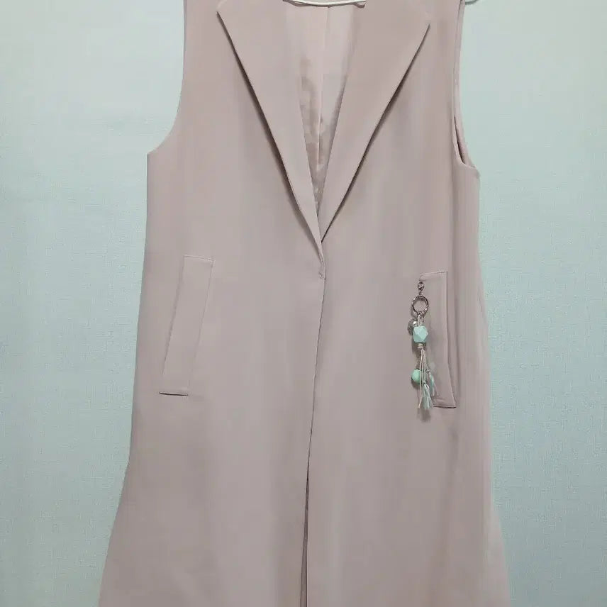 [BUNJANG] Visit Pink Long Vest / visit 반팔 핑크 롱 조끼