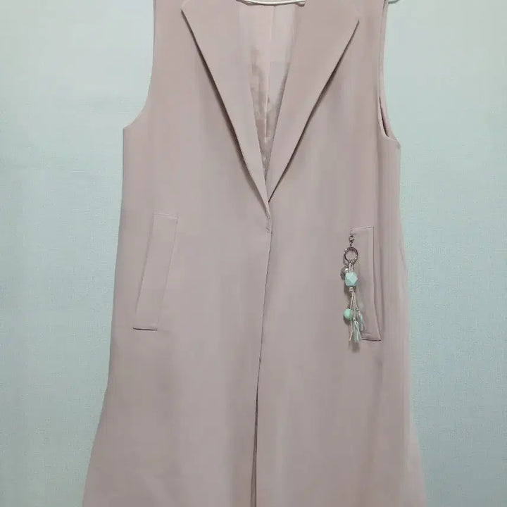 [BUNJANG] Visit Pink Long Vest / visit 반팔 핑크 롱 조끼