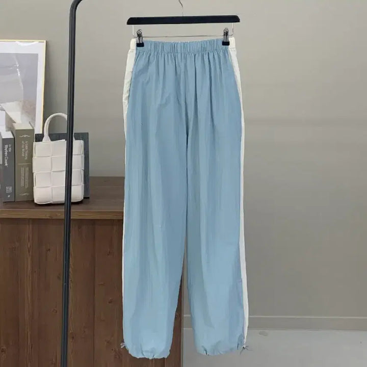[BUNJANG] Color Block Two-Way Zip-Up &amp; Wide Pants Training Set / [새상품] 바스락 배색 집업 + 투웨이 와이드팬츠 바람막이 트레이닝세트
