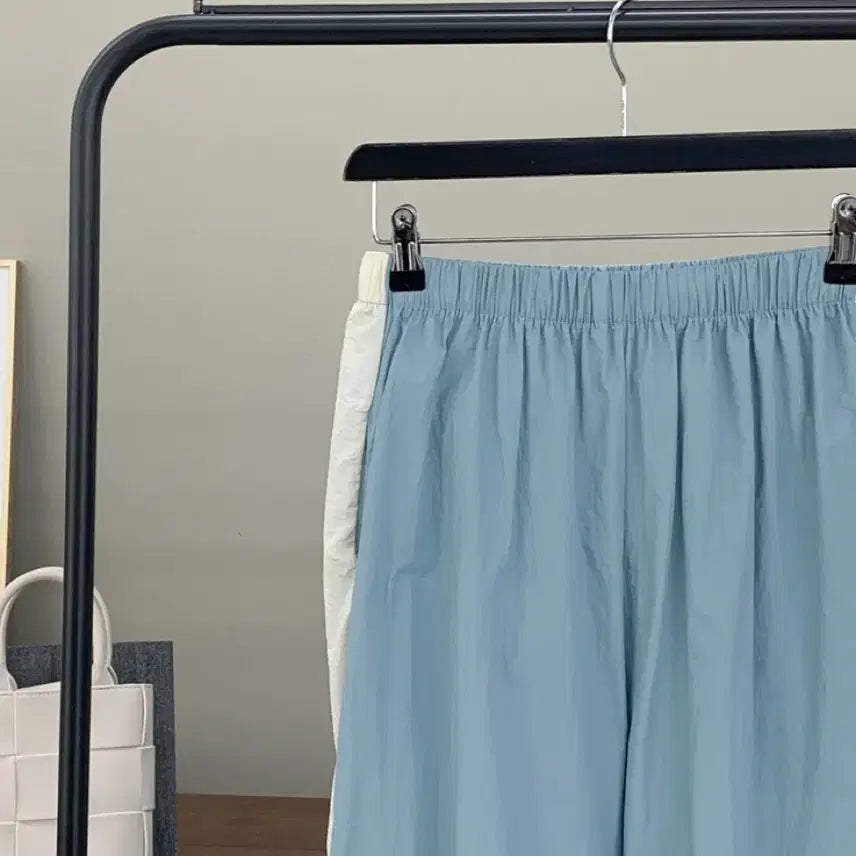 [BUNJANG] Color Block Two-Way Zip-Up &amp; Wide Pants Training Set / [새상품] 바스락 배색 집업 + 투웨이 와이드팬츠 바람막이 트레이닝세트