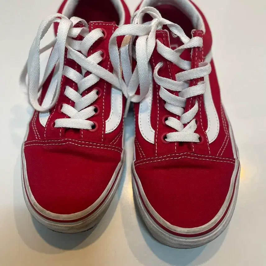 [BUNJANG] Vans Old Skool Red Sneakers 220 / 반스 올드스쿨 레드 스니커즈 220