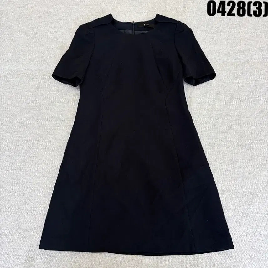 [BUNJANG] LIST Black Short Sleeve Midi Dress / 55 LIST 반팔 블랙 원피스 0428(3)