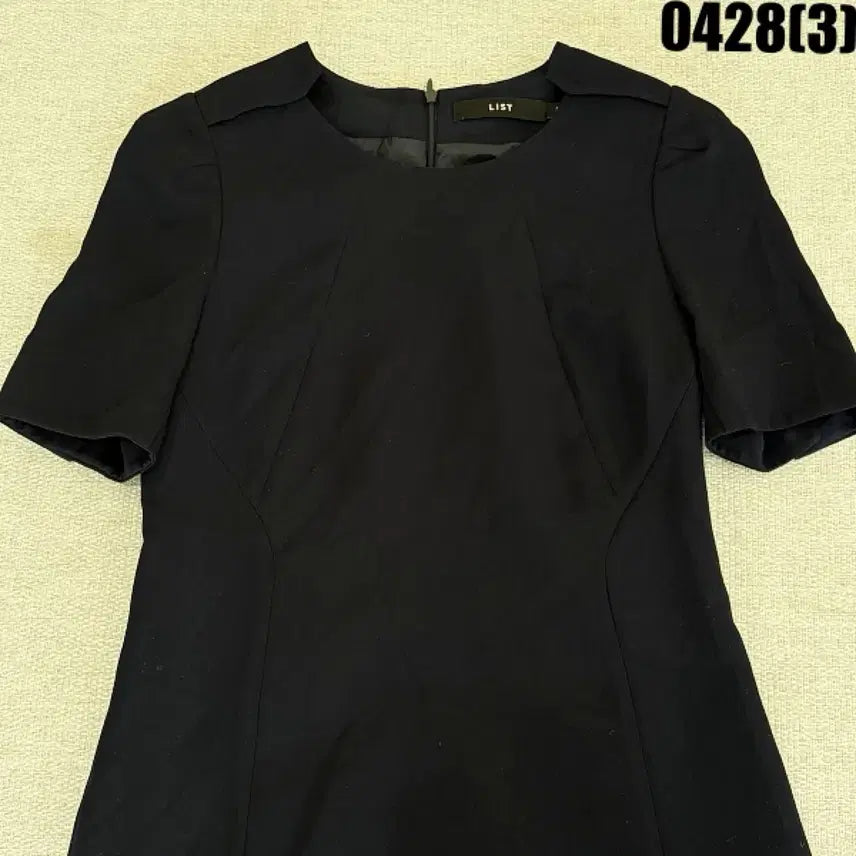 [BUNJANG] LIST Black Short Sleeve Midi Dress / 55 LIST 반팔 블랙 원피스 0428(3)