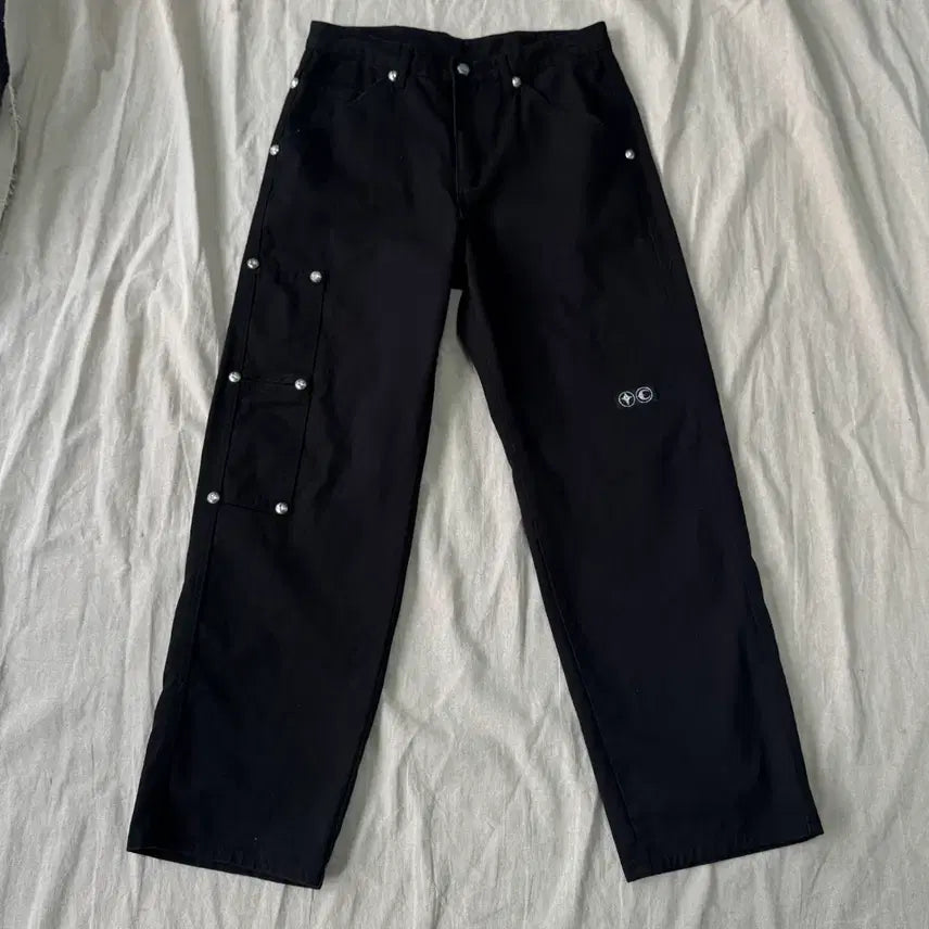 [SOLD OUT] 떠그클럽 리벳 카펜터 블랙 팬츠 L