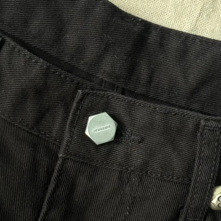 [SOLD OUT] 떠그클럽 리벳 카펜터 블랙 팬츠 L